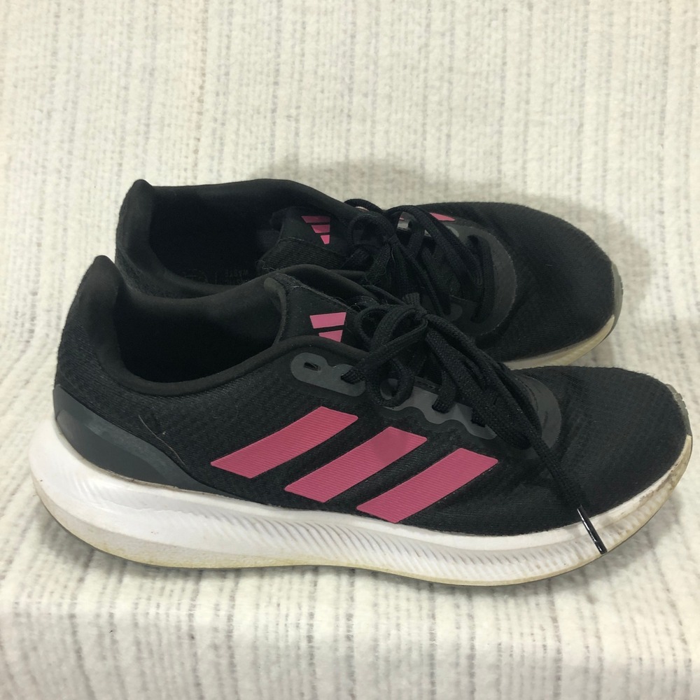 Adidas Running Shoes Cloudfoam Athletic Sneakers Black Pink Women's‎ 8.5